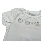 M+E' T-Shirt Girocollo tinta unita con Stampa Bianco per Neonata UE1257 BIANCO M+E' 