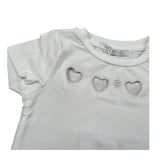 M+E' T-Shirt Girocollo tinta unita con Stampa Bianco per Neonata UE1257 BIANCO M+E' 