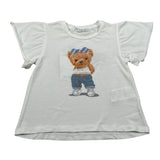 M+E' T-Shirt Girocollo tinta unita con Stampa Bianco per Neonata UE1276 BIANCO M+E' 