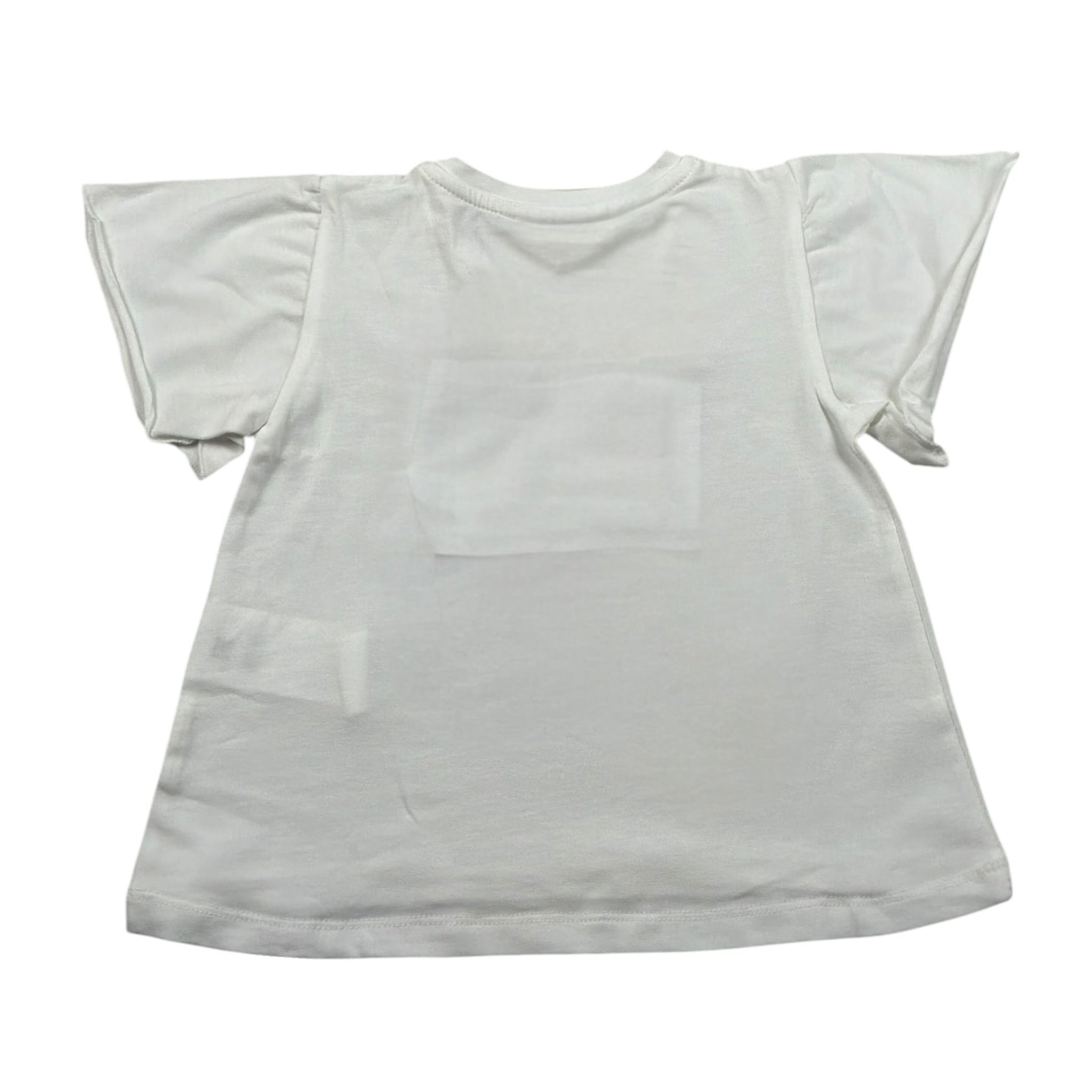 M+E' T-Shirt Girocollo tinta unita con Stampa Bianco per Neonata UE1276 BIANCO M+E' 