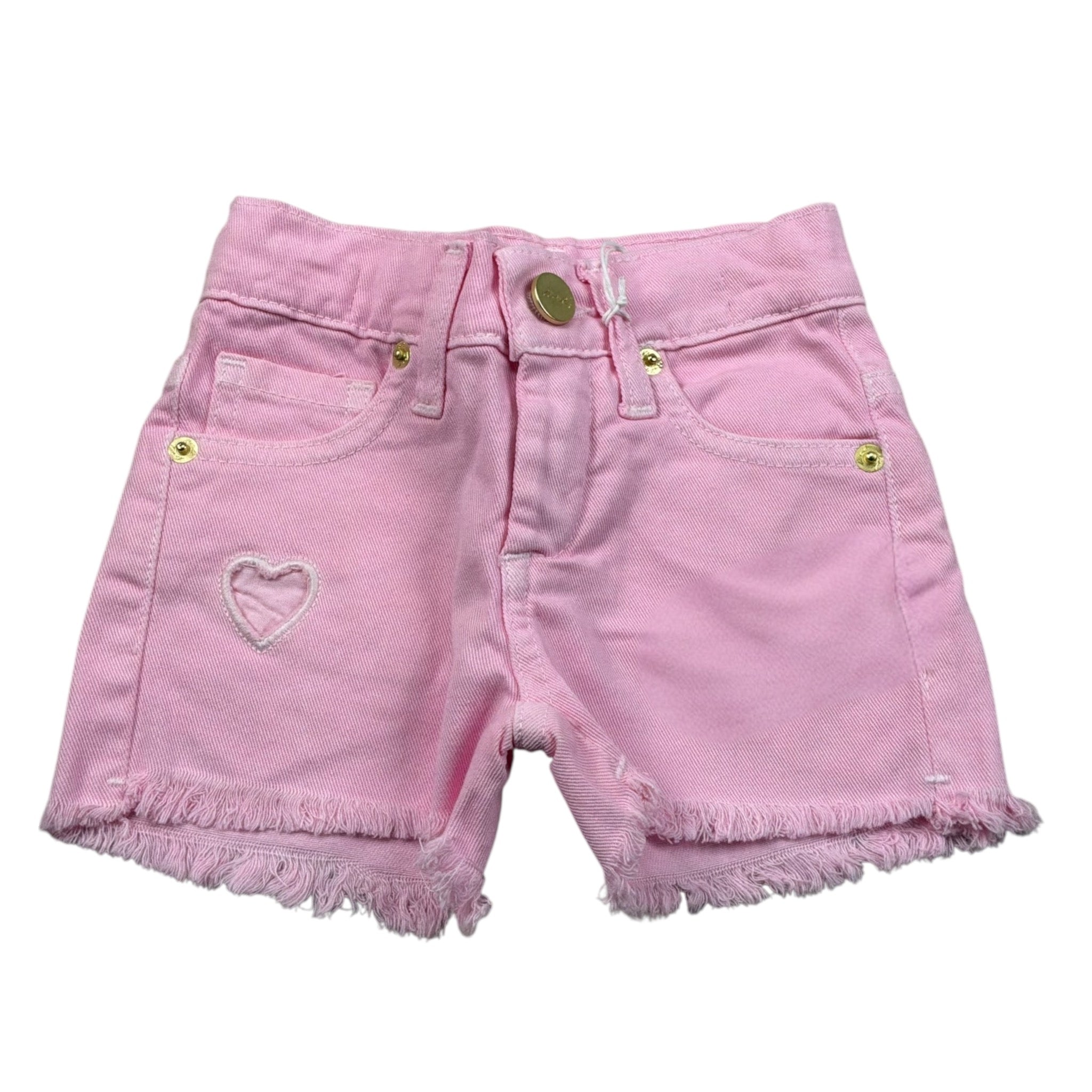 M+E' Short In Denim tinta unita Rosa per Neonata UE1304 ROSA M+E' 