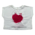 M+E' T-Shirt Girocollo tinta unita con Stampa Bianco per Neonata UE1383 BIANCO M+E' 