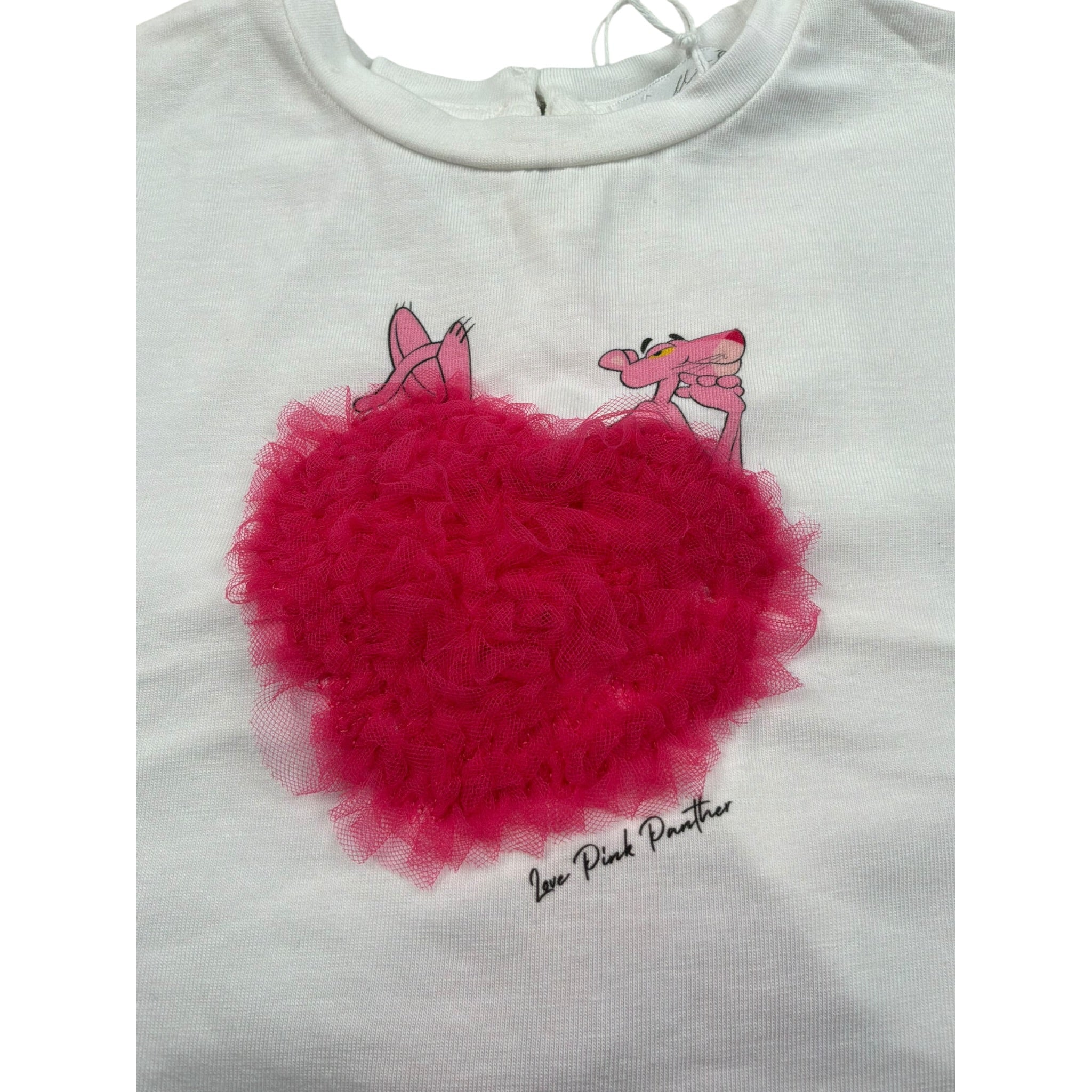 M+E' T-Shirt Girocollo tinta unita con Stampa Bianco per Neonata UE1383 BIANCO M+E' 