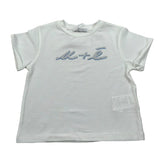 M+E' T-Shirt Girocollo tinta unita con Stampa Bianco per Neonata UE1405 BIANCO M+E' 