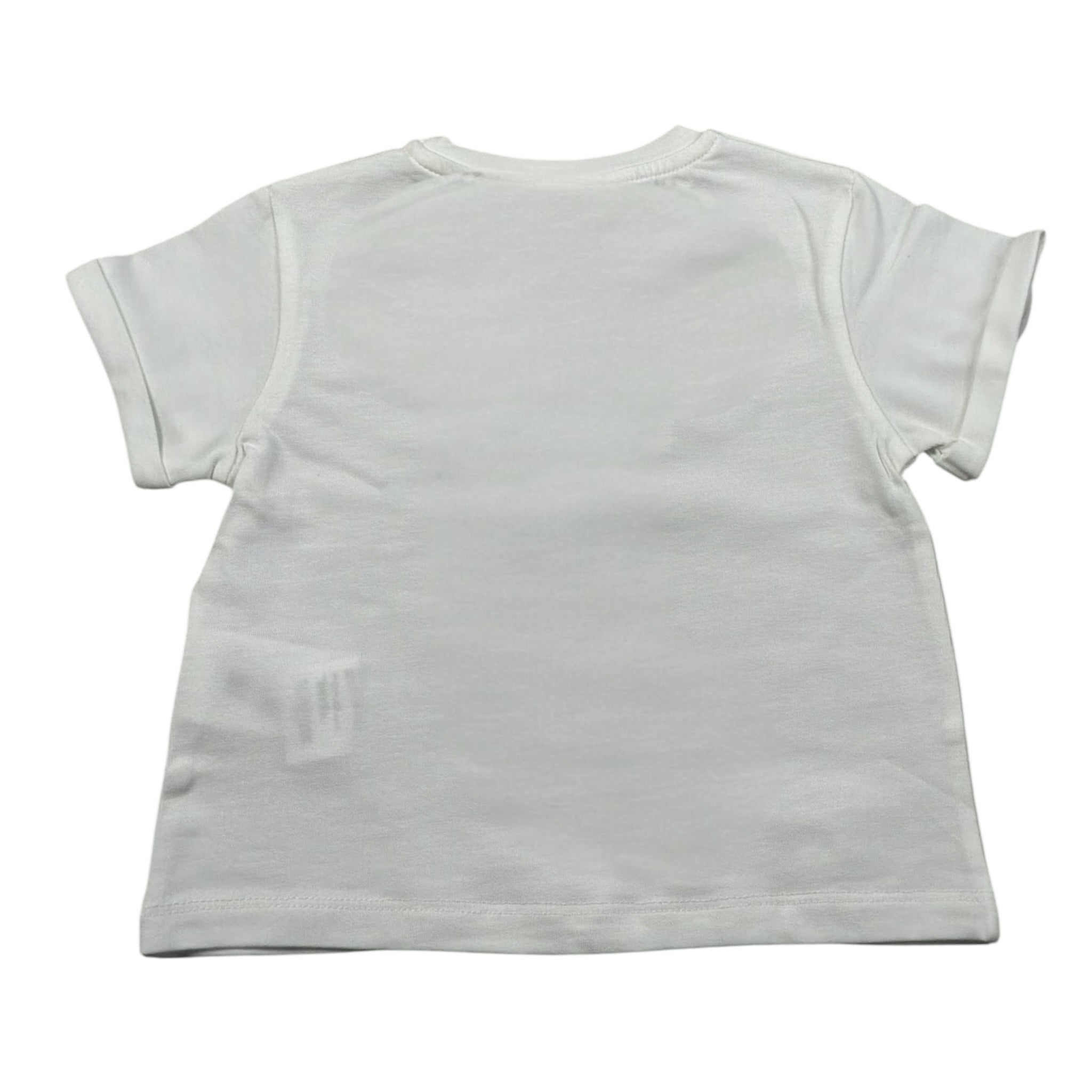 M+E' T-Shirt Girocollo tinta unita con Stampa Bianco per Neonata UE1405 BIANCO M+E' 