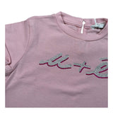 M+E' T-Shirt Girocollo tinta unita con Stampa Rosa per Neonata UE1405 ROSA M+E' 