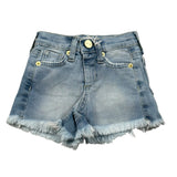 M+E' Short In Denim tinta unita con Girovita Regolabile Azzurro per Neonata UE1691 AZZURRO M+E' 