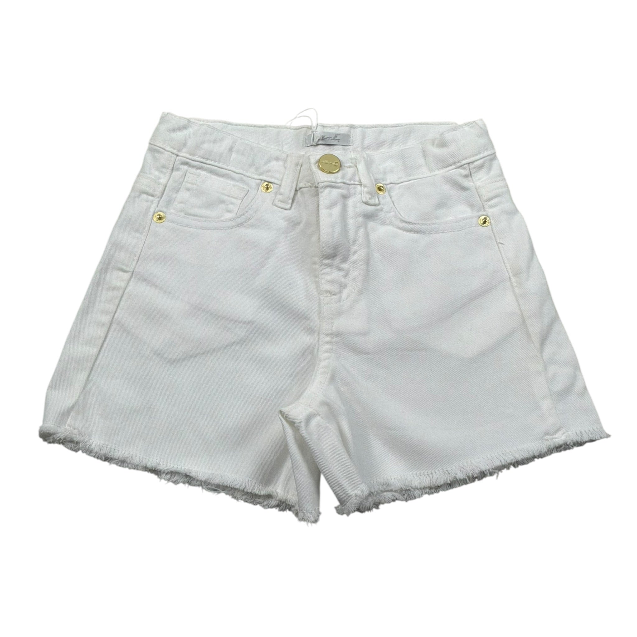 M+E' Short In Denim tinta unita con Girovita Regolabile Bianco per Neonata UE1704X BIANCO M+E' 