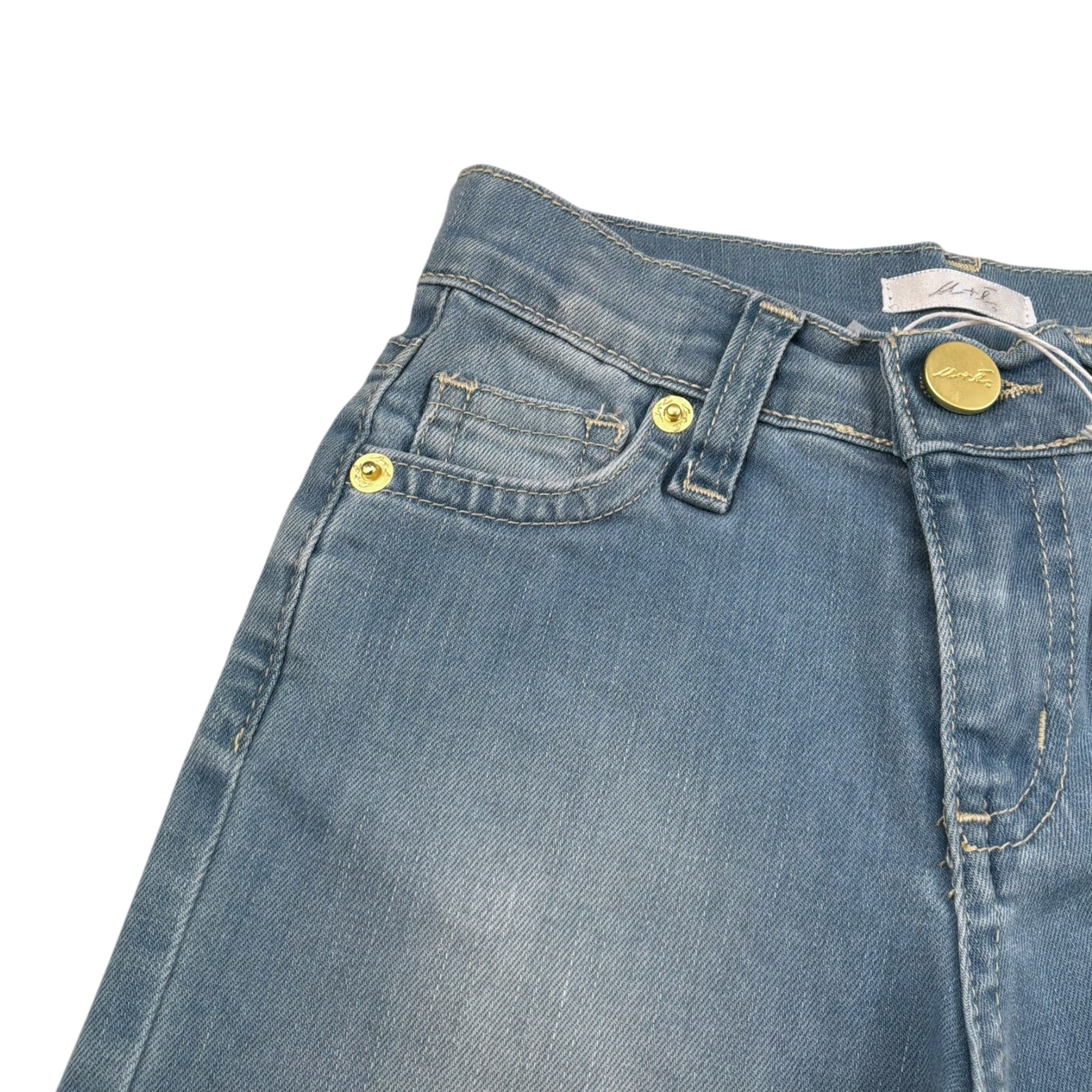 M+E' Jeans tinta unita Modello Palazzo Azzurro per Bambina UE1706 AZZURRO M+E' 