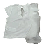 M+E' T-Shirt Girocollo tinta unita con Tulle Bianco per Neonata UE1768NX BIANCO M+E' 