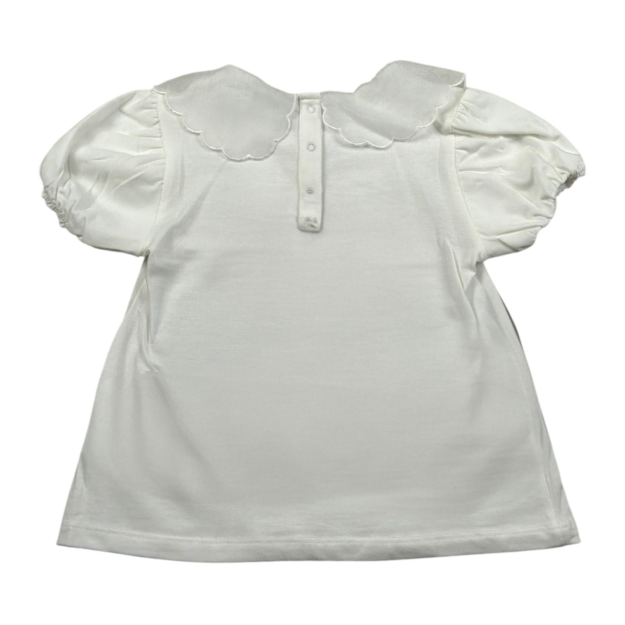 M+E' T-Shirt tinta unita con Colletto Bianco per Bambina UE1773XX BIANCO M+E' 