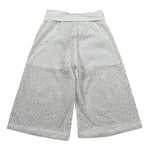 M+E' Pantalone Palazzo tinta unita In Pizzo Sangallo Bianco per Bambina UE1801 BIANCO M+E' 