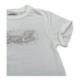 M+E' T-Shirt Girocollo tinta unita con Brillantini Bianco per Bambina UE1817X BIANCO M+E' 