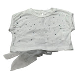 M+E' T-Shirt Girocollo tinta unita con Brillantini Bianco per Neonata UE1821 BIANCO M+E' 