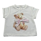 M+E' T-Shirt Girocollo tinta unita con Stampa Panna per Neonata UE1857 PANNA M+E' 