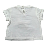 M+E' T-Shirt Girocollo tinta unita con Stampa Panna per Neonata UE1857 PANNA M+E' 