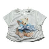 M+E' T-Shirt Girocollo tinta unita con Stampa Panna per Neonata UE1858NX PANNA M+E' 
