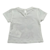 M+E' T-Shirt Girocollo tinta unita con Stampa Bianco per Bambina UE1860JX BIANCO M+E' 