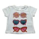 M+E' T-Shirt Girocollo tinta unita con Stampa Panna per Neonata UE1860XX PANNA M+E' 