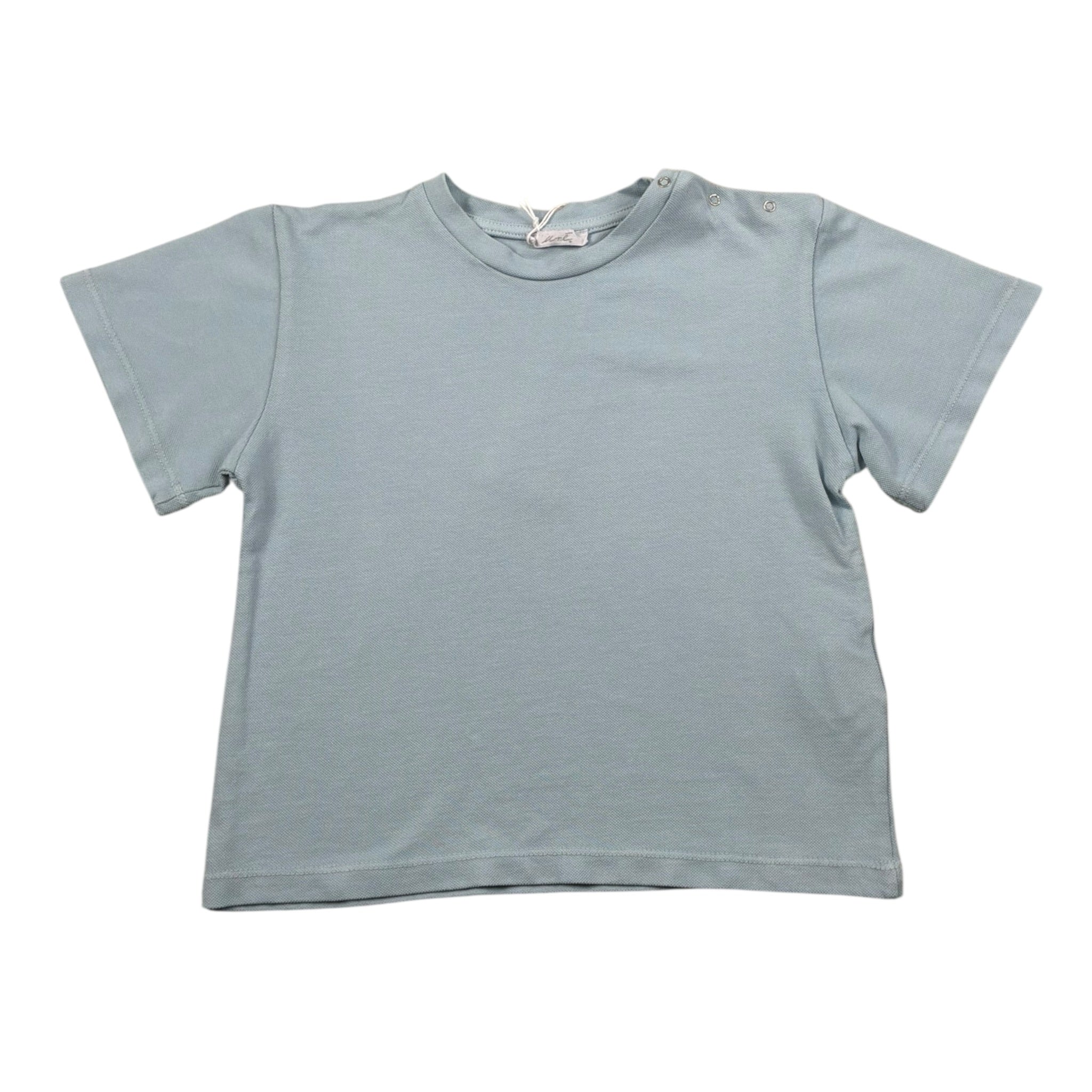 M+E' T-Shirt Girocollo tinta unita Azzurro per Bambino UEM0479 AZZURRO M+E' 