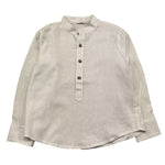 M+E' Camicia Manica Lunga Tinta Unita Collo Coreano per Neonato UEM0507 BIANCO M+E' 