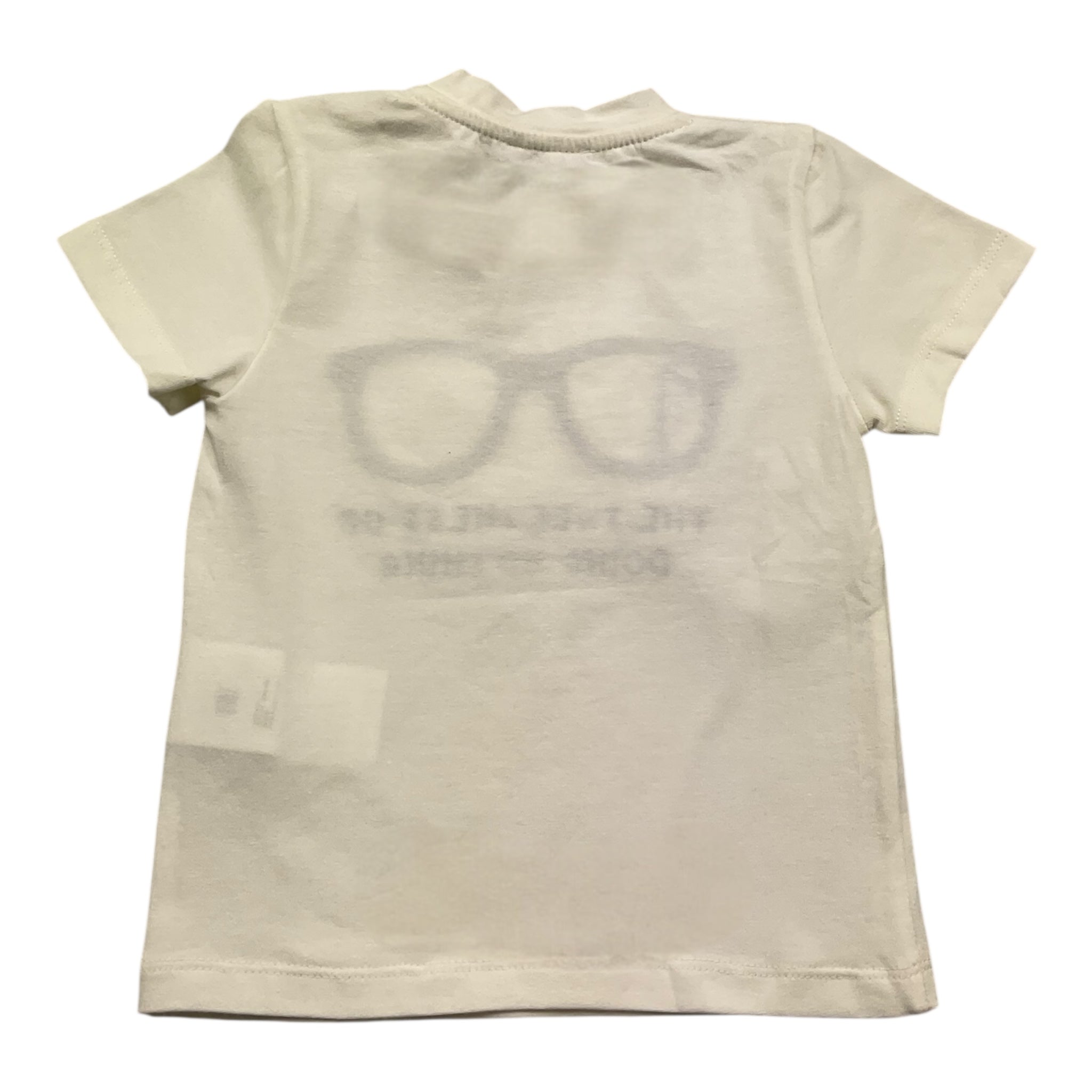 M+E' T.Shirt Girocollo Tinta Unita con Stampe per Neonato UEM0557 PANNA M+E' 
