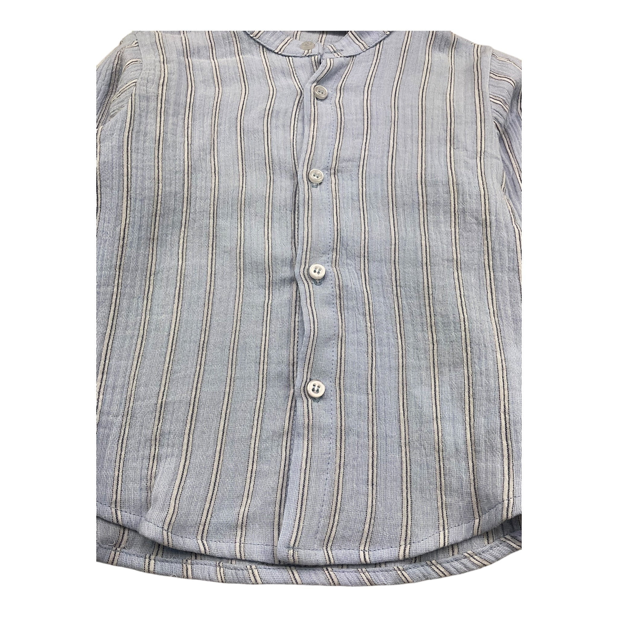 M+E' Camicia Manica Lunga Tinta Unita per Neonato UEM0580 AZZURRO M+E' 