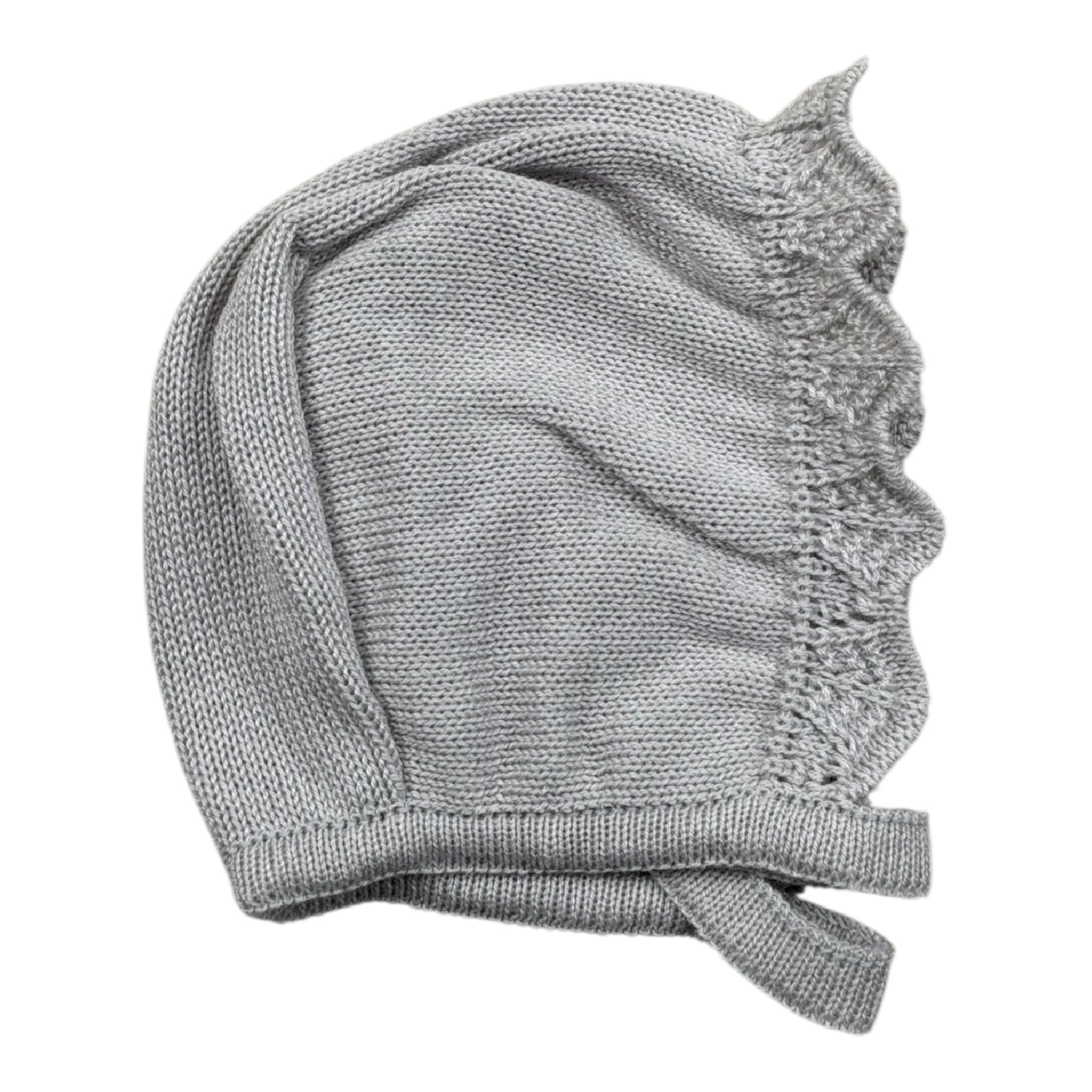 Mac Ilusio'N Cappello Tinta Unita con Ricami per Neonata G032 GRIGIO MAC ILUSIO'N 
