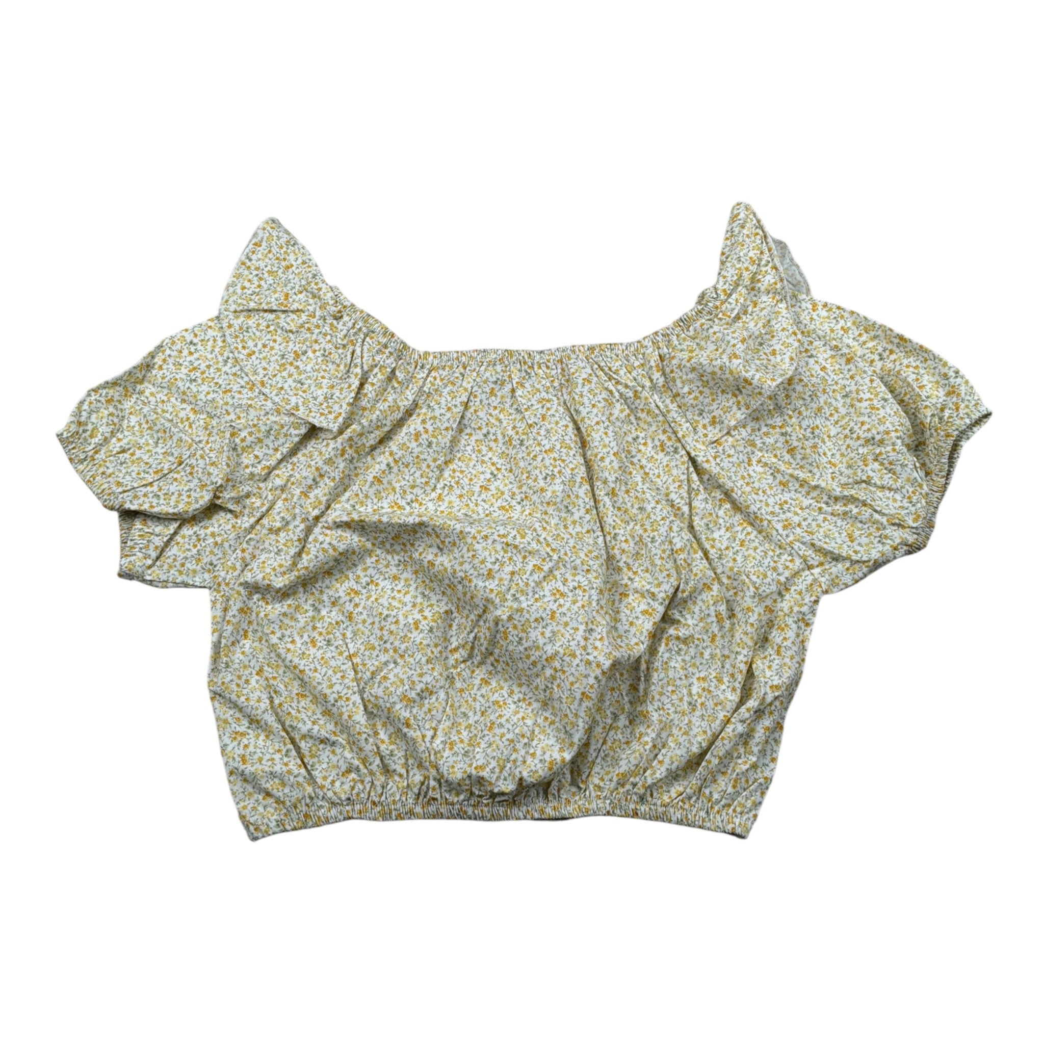 Magil Top Mezza Maica tinta unita Fantasia Floreale Bianco per Bambina FN21080 BIANCO MAGIL 