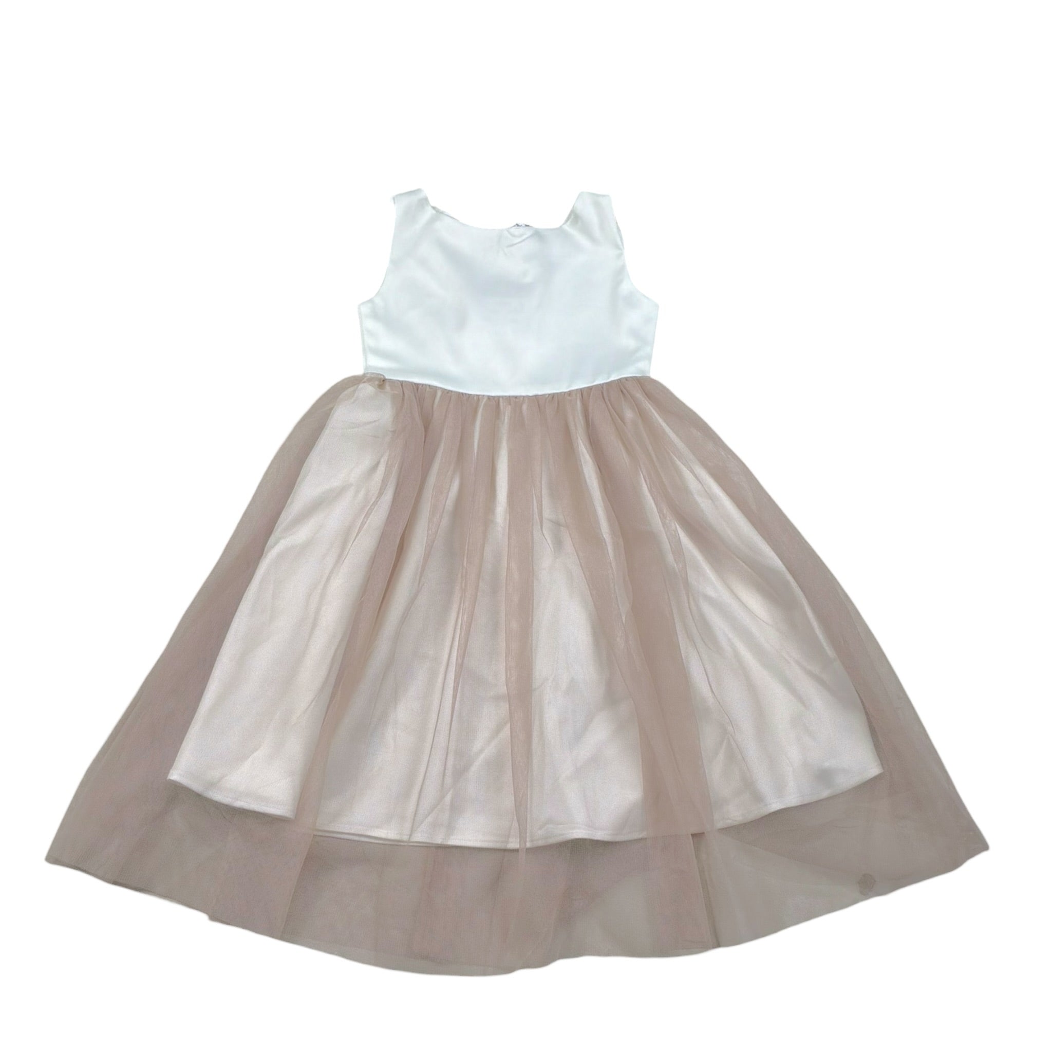 Magil Abito Cerimonia Bicolore Giromanica per Neonata HN20034 BIANCO MAGIL 