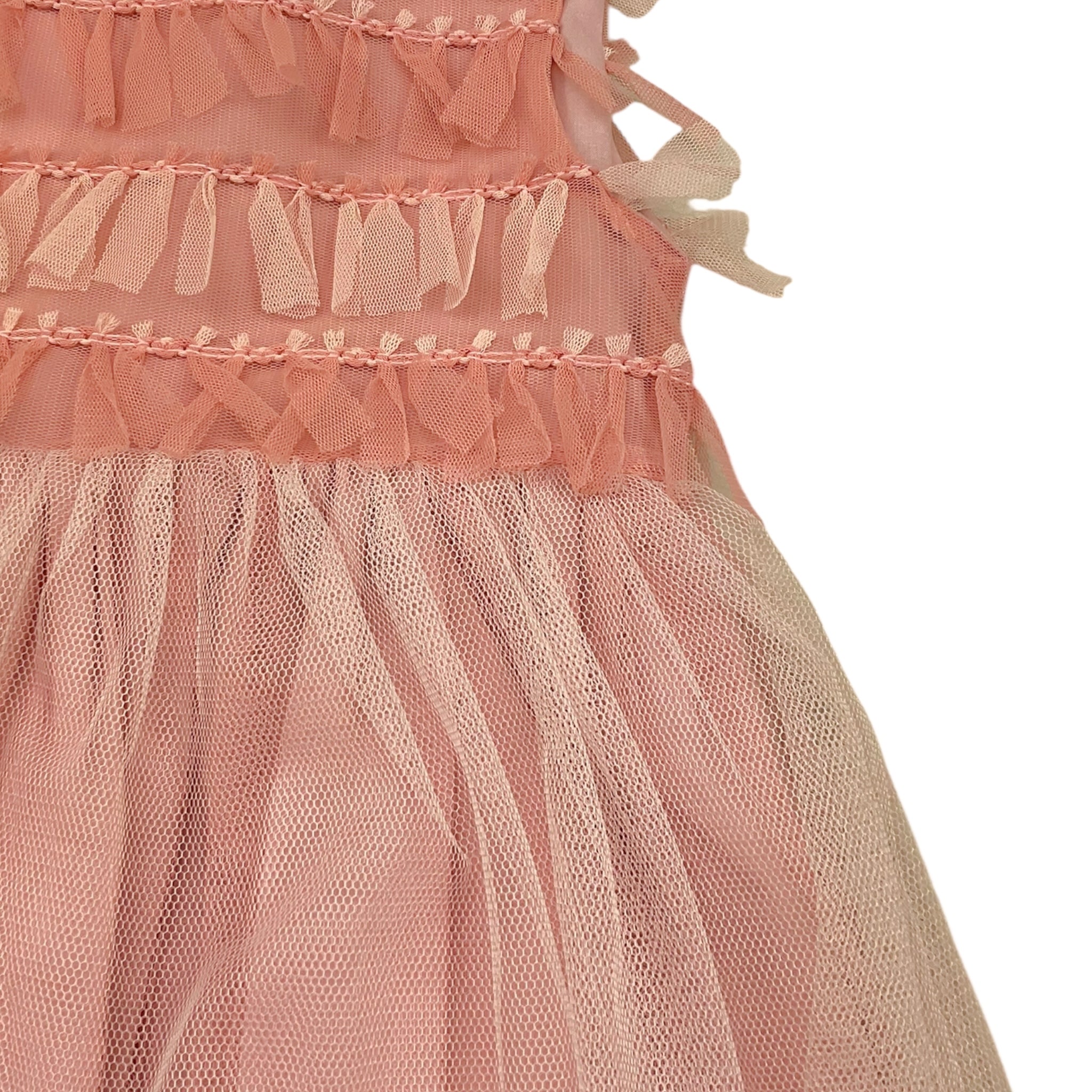 Magil Abito Cerimonia Tinta Unita Giromanica In Tulle per Neonata ZM20055 ROSA MAGIL 