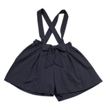 Magil Short Tinta Unita con Bretelle per Bambina ZM28094 BLU MAGIL 