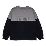 Maison Margiela Felpa Girocollo Bicolore con Logo Nero per Bambino M60870 NERO MAISON MARGIELA 