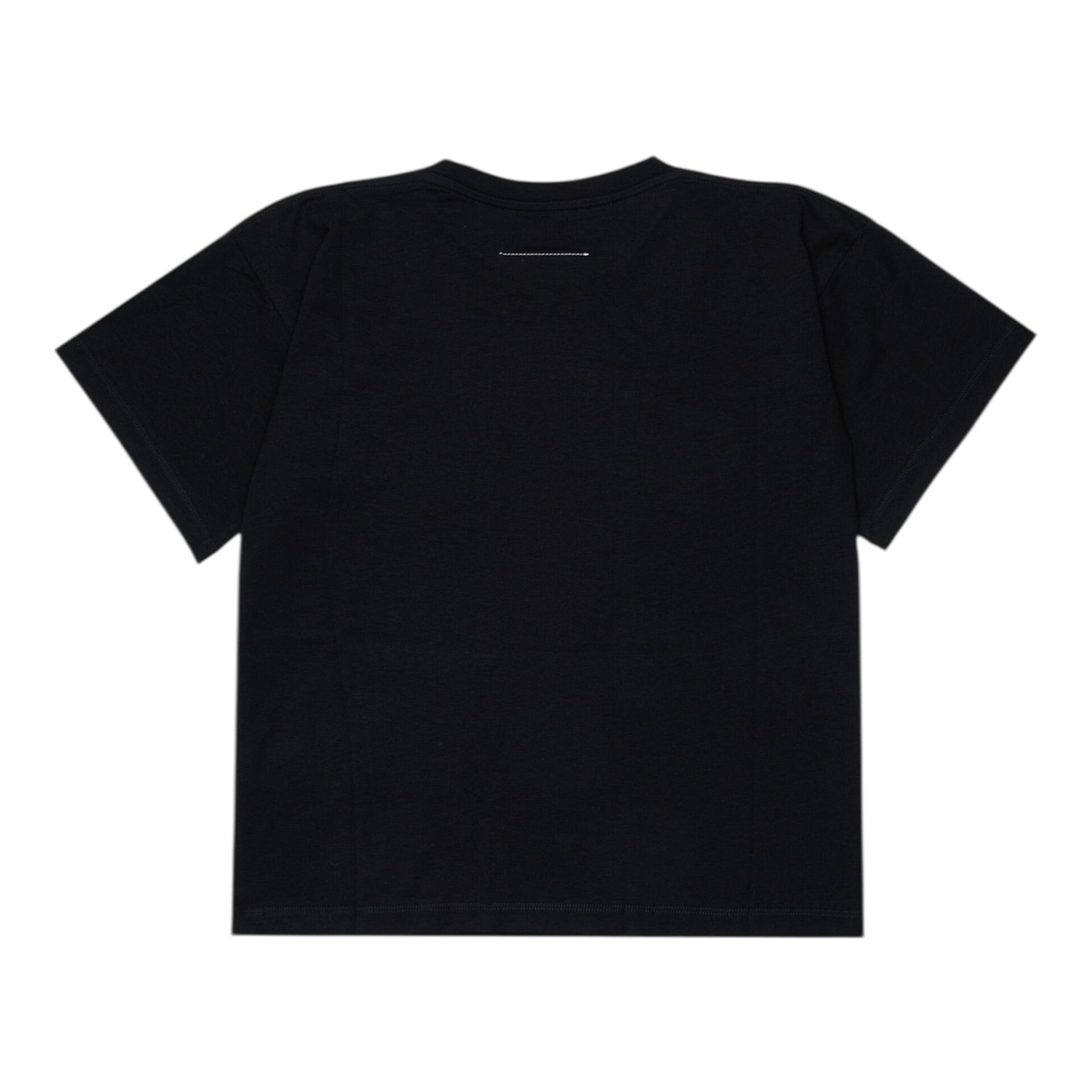 Maison Margiela T-Shirt Girocollo tinta unita con Logo Nero per Bambino M60906 NERO MAISON MARGIELA 