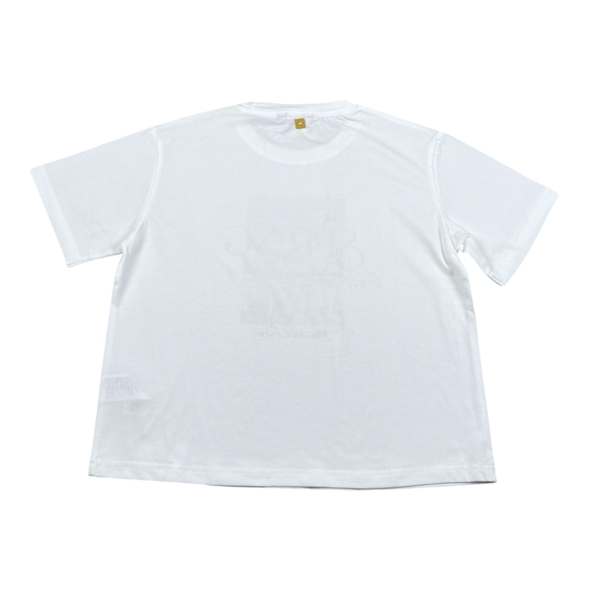 Manila Grace T-Shirt Girocollo Tinta Unita con Stampa per Bambina 254TMJS25 BIANCO MANILA GRACE 