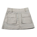 Manila Grace Gonna Tinta Unita con Tasconi per Bambina 312GMBS25X BEIGE MANILA GRACE 