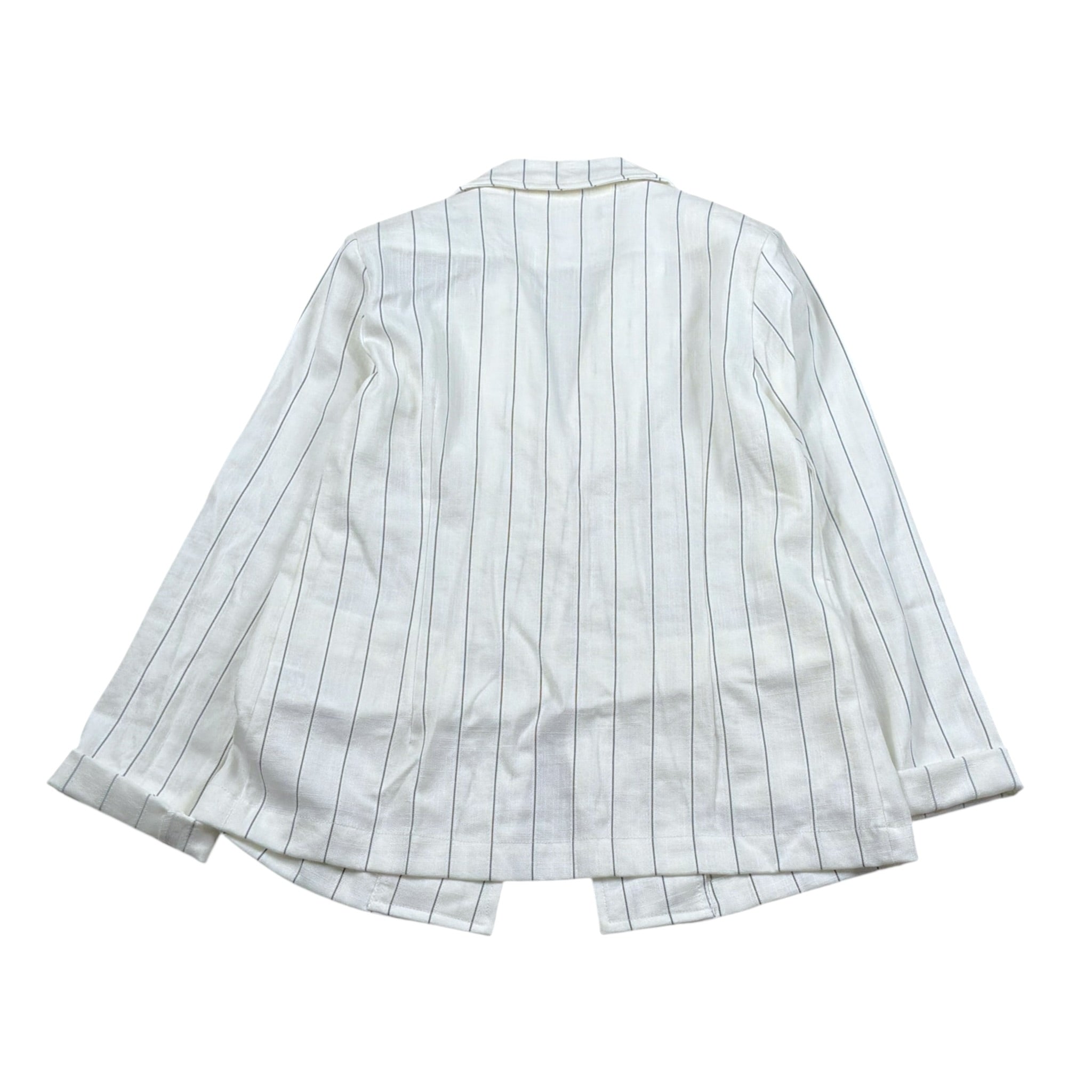 Manila Grace Giacca Tinta Unita con Fantasia A Righe per Bambina MG2053 BIANCO MANILA GRACE 