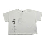 Manila Grace T-Shirt Girocollo Tinta Unita con Stampa per Bambina MG2616 PANNA MANILA GRACE 