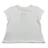 Manila Grace T-Shirt Girocollo Tinta Unita con Stampa per Bambina MG2642 BIANCO MANILA GRACE 