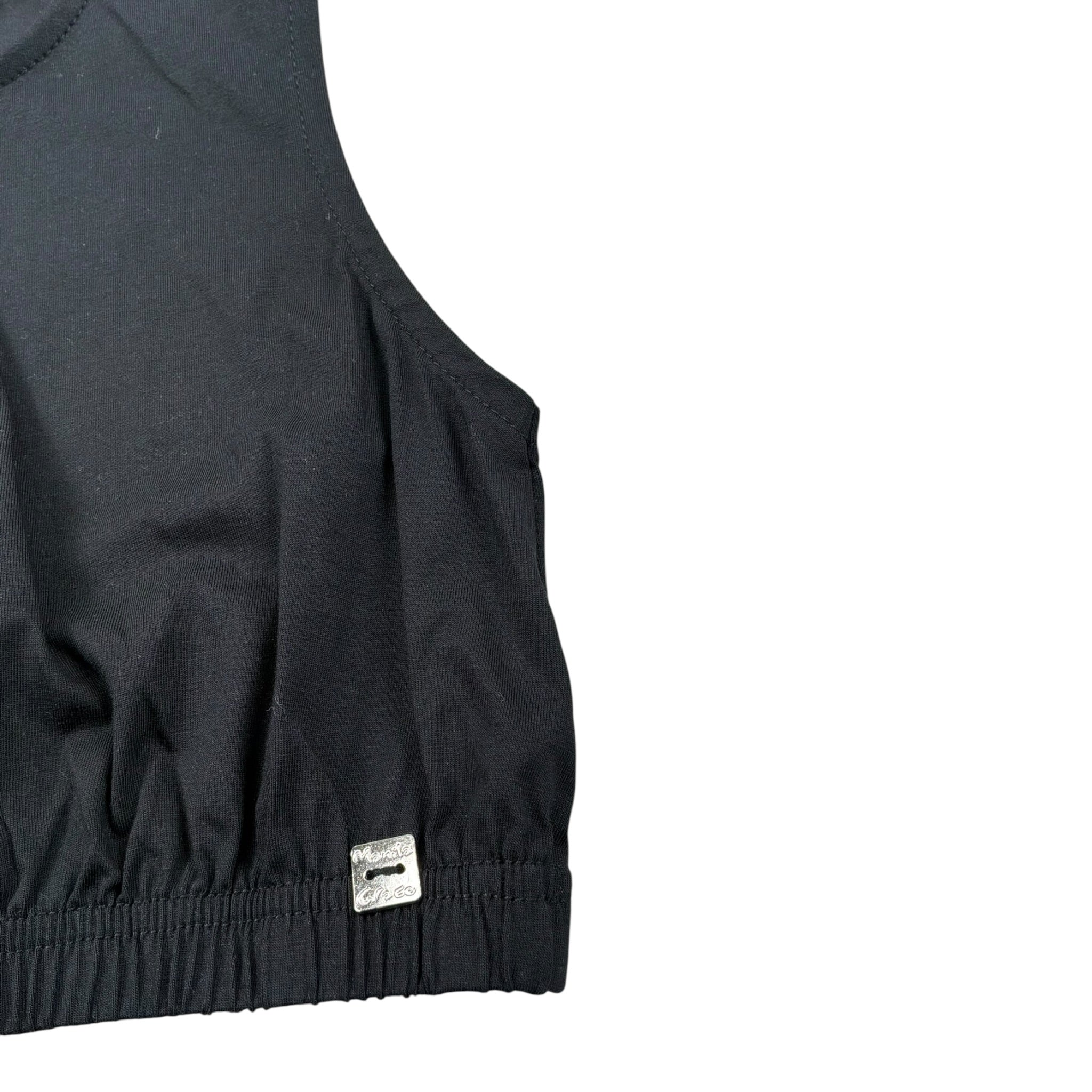 Manila Grace Top Giromanica Tinta Unita per Bambina MG2673 NERO MANILA GRACE 
