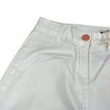 Manila Grace Jeans Tinta Unita con Tasconi per Bambina MG2698 PANNA MANILA GRACE 