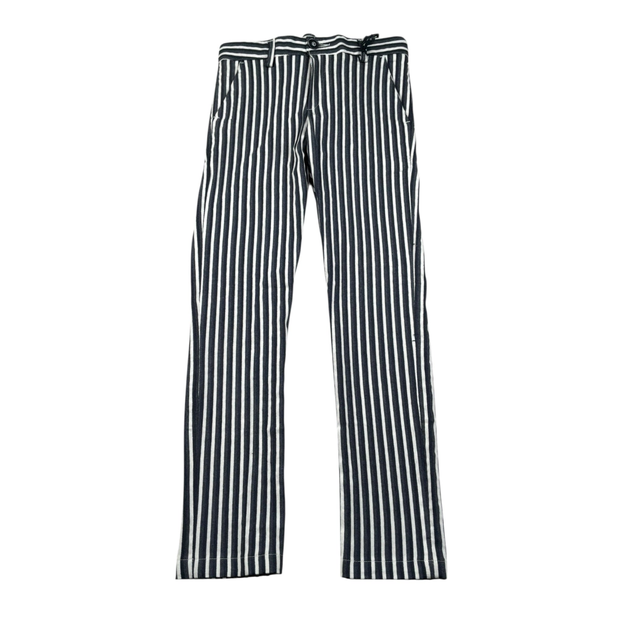 Manuel & Frank Pantalone Tinta Unita con Stampa A Righe per Bambino MF1192R BLU MANUEL & FRANK 