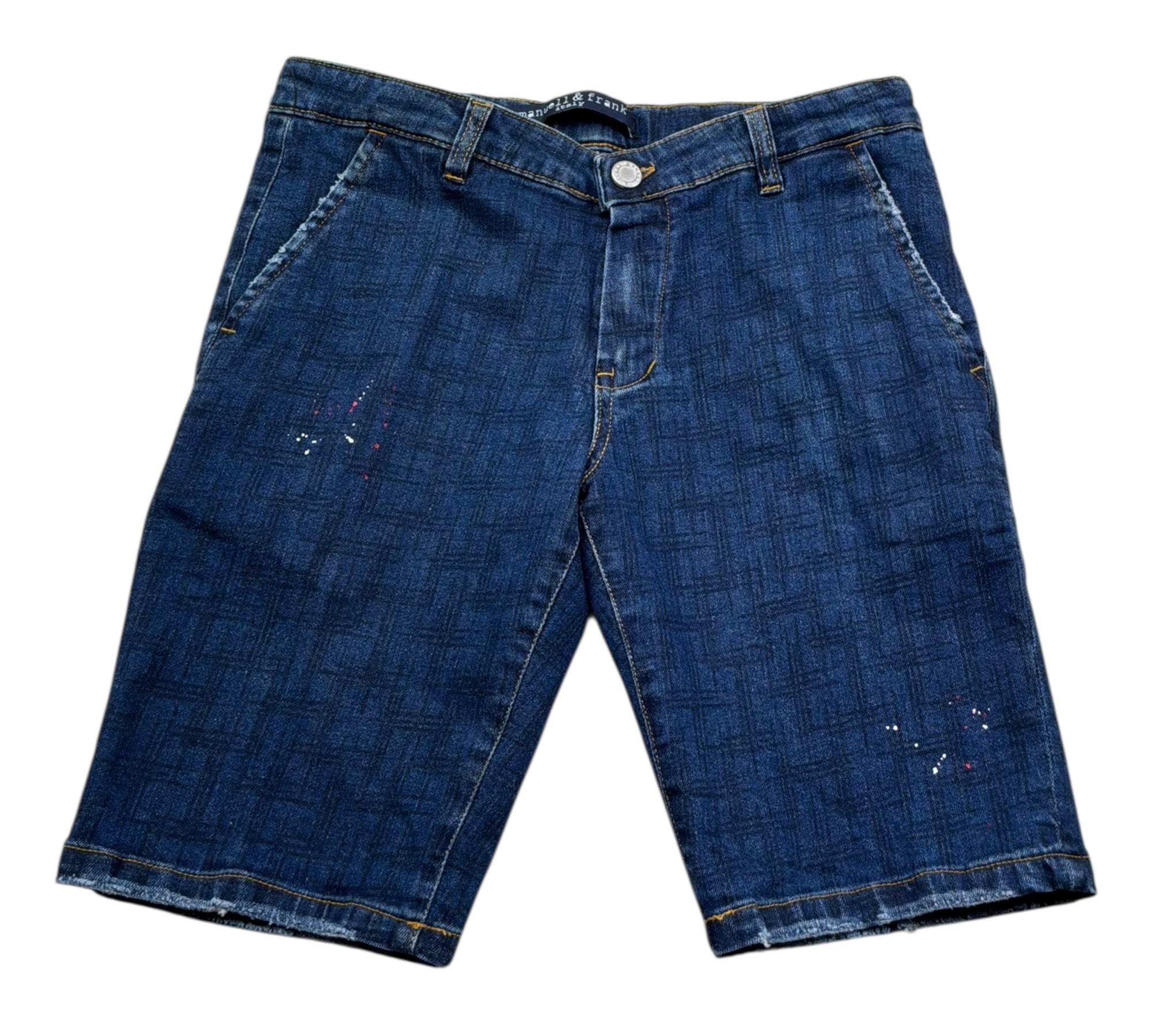 Manuel & Frank Bermuda In Denim Tinta Unita per Bambino MF2170R BLU MANUEL & FRANK 
