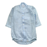 Manuel & Frank Camicia Tinta Unita con Collo Coreano Modello Body per Neonato MF3059I AZZURRO MANUEL & FRANK 