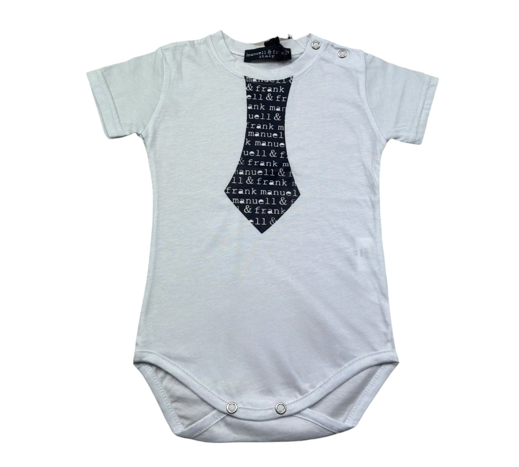 Manuel & Frank Body Mezza Manica Tinta Unita per Neonato MF7051I BIANCO MANUEL & FRANK 