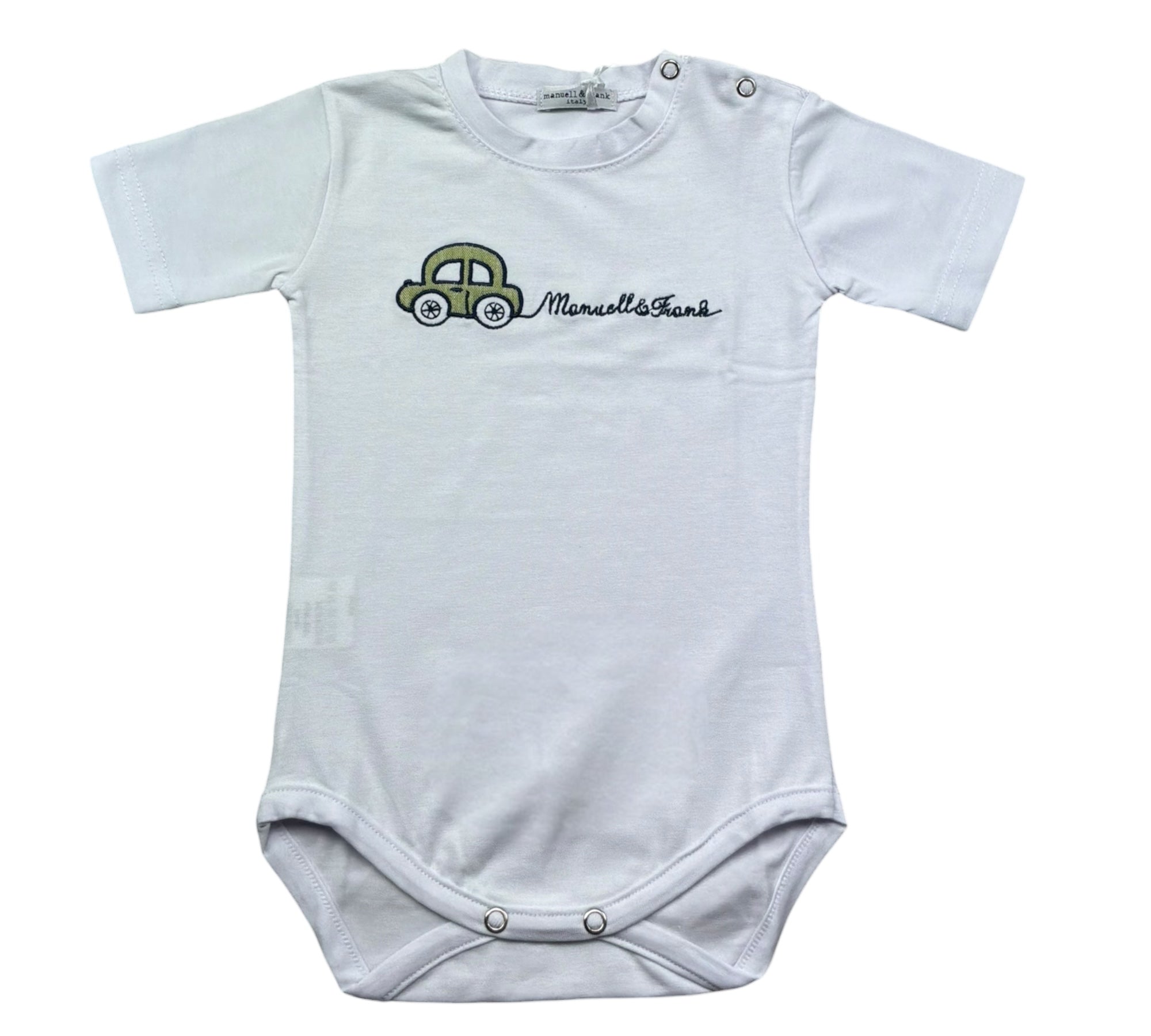 Manuel & Frank Body Mezza Manica Tinta Unita per Neonato MF7396I BIANCO MANUEL & FRANK 