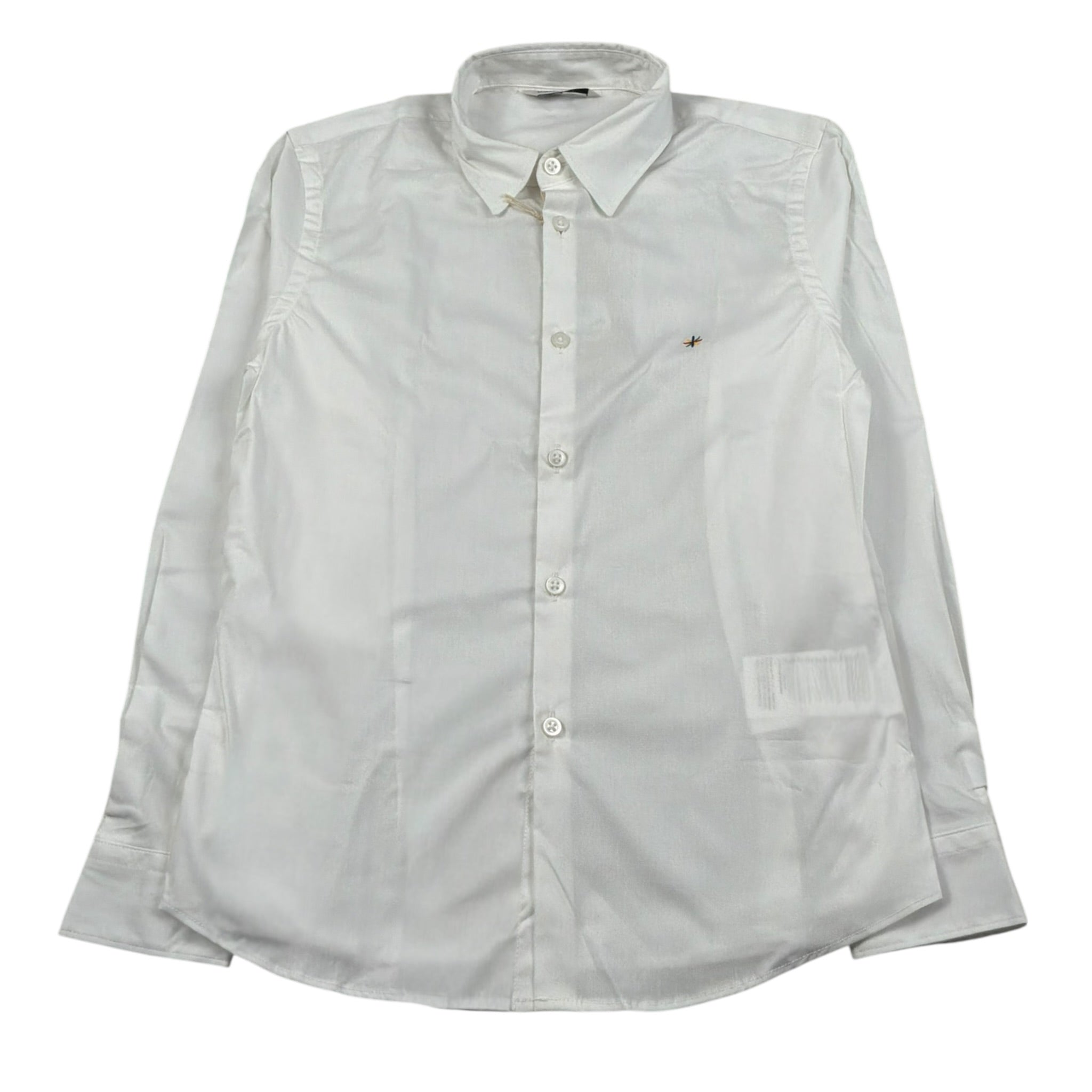 Manuel Ritz Camicia Manica Lunga tinta unita con Logo Bianco per Bambino MR0263X BIANCO MANUEL RITZ 