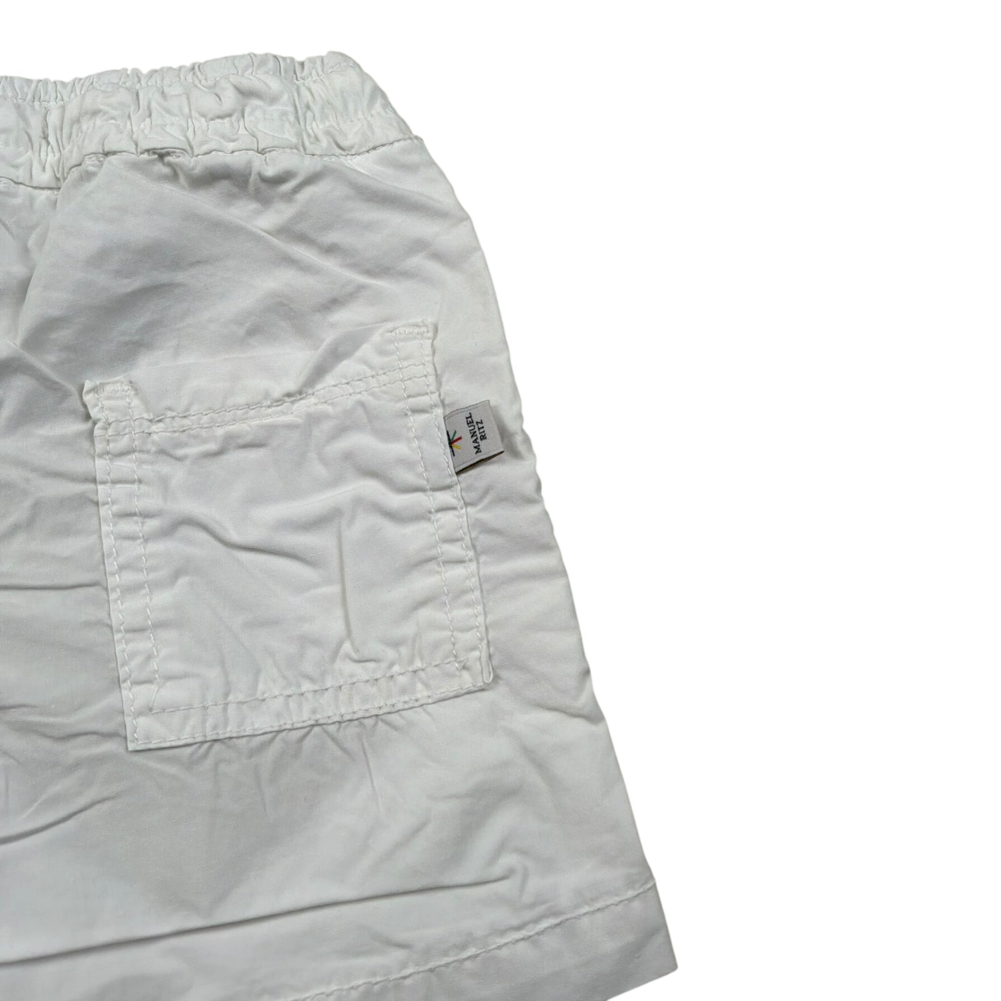 Manuel Ritz Bermuda tinta unita con Elastico In Vita Bianco per Neonato MR2257 BIANCO MANUEL RITZ 