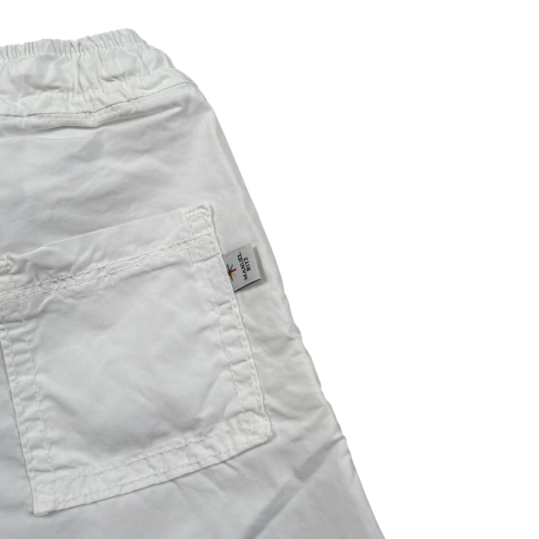 Manuel Ritz Bermuda tinta unita con Elastico In Vita Bianco per Neonato MR2557 BIANCO MANUEL RITZ 