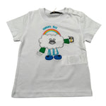 Manuel Ritz T-Shirt Girocollo tinta unita con Ricami Bianco per Neonato MR2658N BIANCO MANUEL RITZ 